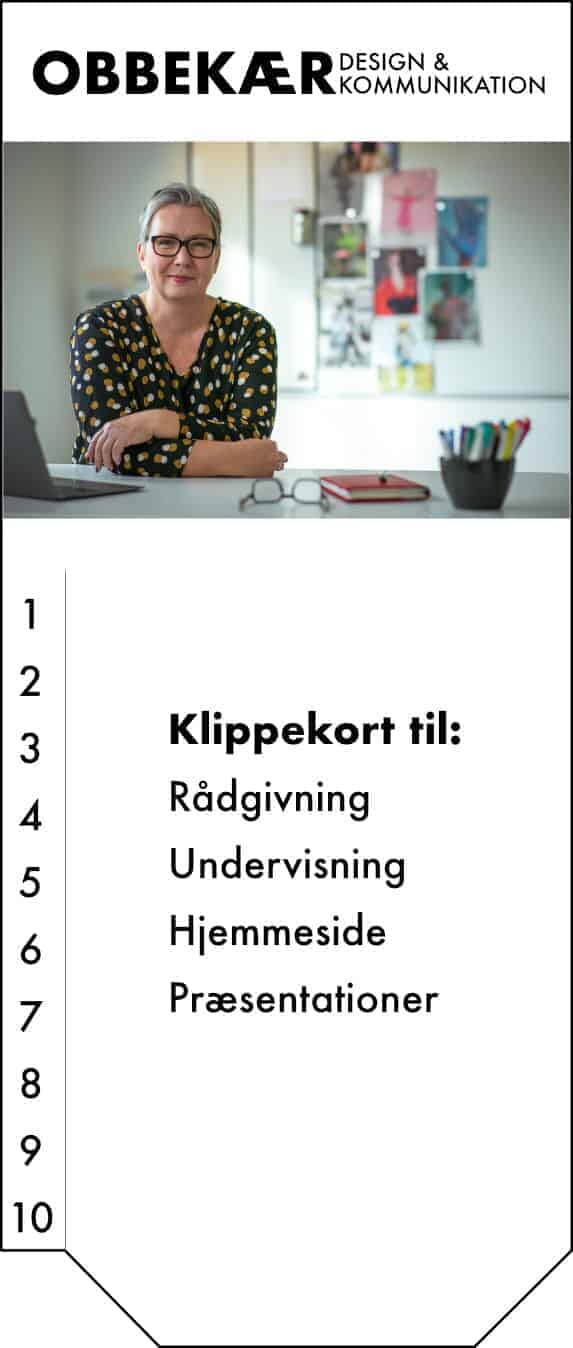 10-timers klippekort fra OBBEKÆR design & kommunikation