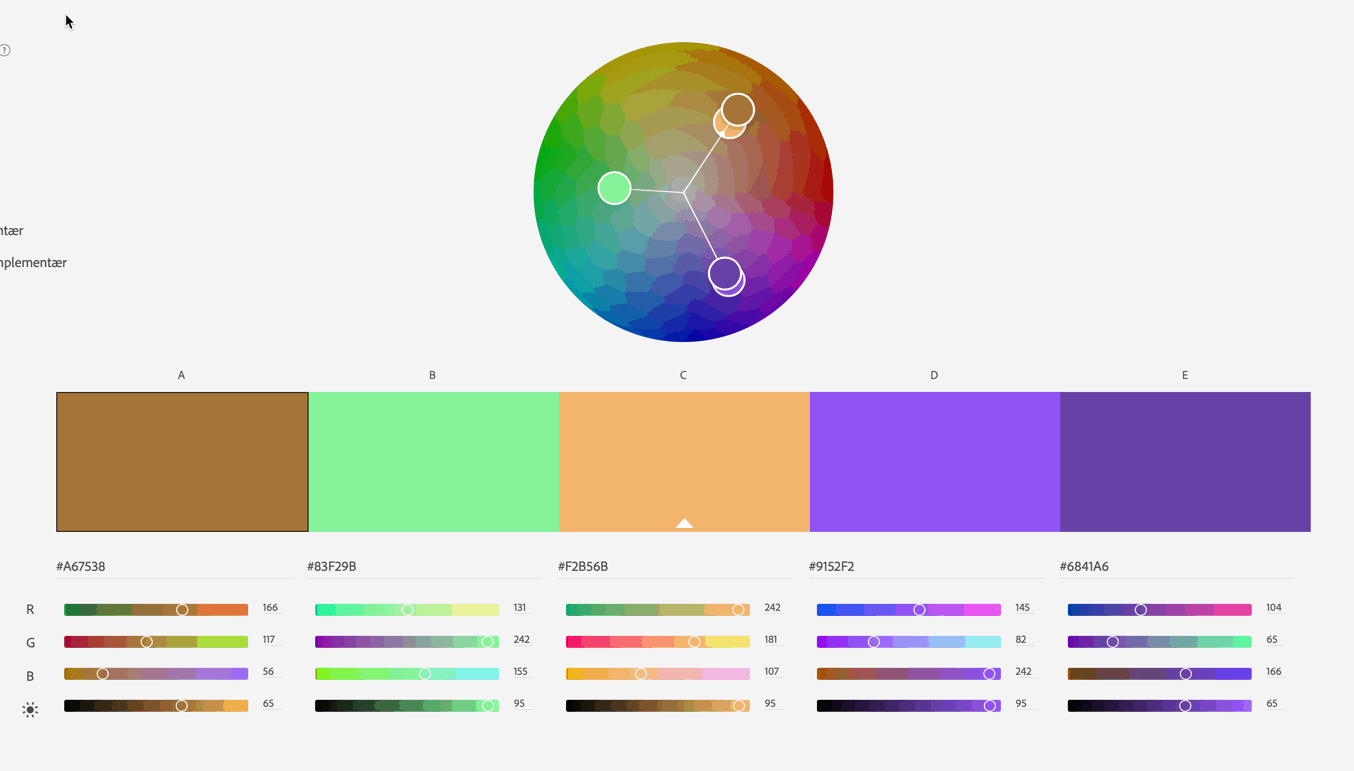 Brug Adobe Color til at sammensætte dine farver